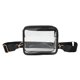 thumbnail image 1 of Bolso de hombro transparente cremallera de PVC impermeable billetera de compras de fitness aprobada en el estadio negro, 1 of 10
