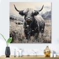 thumbnail image 2 of Designart "Portrait of Grey and White Yaks I" Animals Metal Wall Decor, 2 of 5