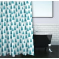 thumbnail image 3 of Simply Daisy 70" W x 73" L Christmas Trees Pattern Polyester Shower Curtain, Turquoise [1 Ct], 3 of 5