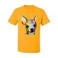 thumbnail image 2 of Wild Bobby Dean Russo Colorful Chihuahua Dog Lover Men Graphic Tee, Gold, Medium, 2 of 5