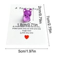 thumbnail image 3 of Cute Resin Doggy Series Pocket Gift Card, Decorative Small Card for Holiday & Party Favors - Purple, 3 of 6