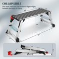 thumbnail image 2 of Aluminum Work Platform Step Ladder 38×12×20  Work Bench for Washing Vehicles, Cleaning, Painting, Decorating Non-Slip, Capacity 330 LBS 𝐇𝐞𝐚𝐯𝐲 𝐃𝐮𝐭𝐲, 2 of 6