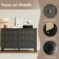 thumbnail image 6 of YouTrend Black Dresser with 6 Drawer for Bedroom,Traditional Adult Chest of Drawers with Golden Handles for Living Room,Hallway, 6 of 9