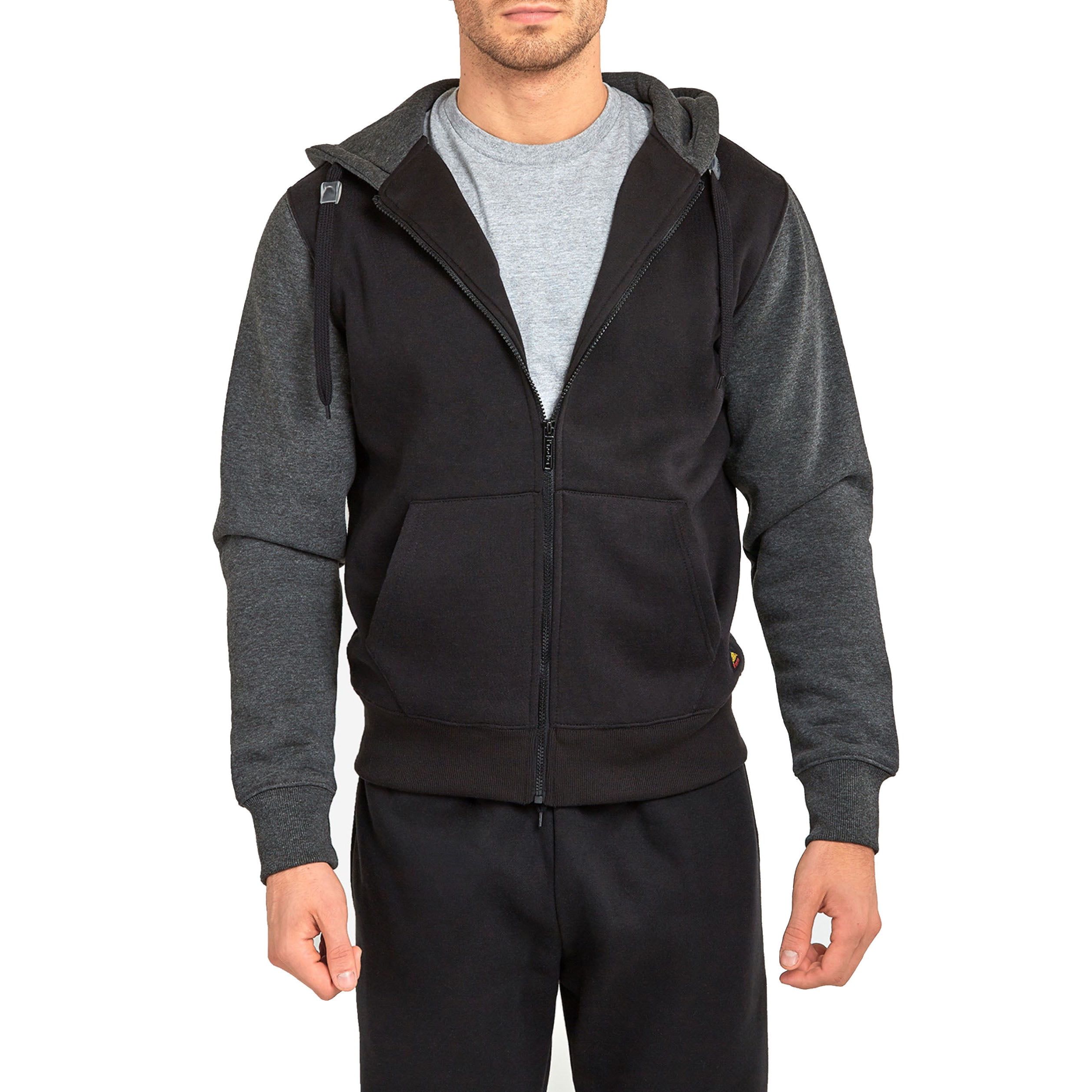 Men'S Two-Tone Zipper Hoodie - Walmart.com