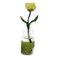 thumbnail image 2 of Mini modelo de flor Hugo Casa de muñecas jarrón cristal rosa amarilla, 2 of 9
