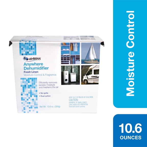 airBOSS Anywhere Dehumidifier with Fresh Linen Scent 10.6 Oz, White, #742