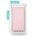 thumbnail image 2 of TL Care 100% Natural Cotton Fitted Crib Sheet 52" x 28" - Soft, Breathable, Hypoallergenic & Gentle Toddler Bed Sheet, Pink, Neutral for Boys & Girls, 2 of 5