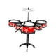 thumbnail image 5 of Batería para niños principiantes, juguete sensorial que toca el ritmo, juguete de simulación para niños 5 pads de batería rojos, 5 of 7