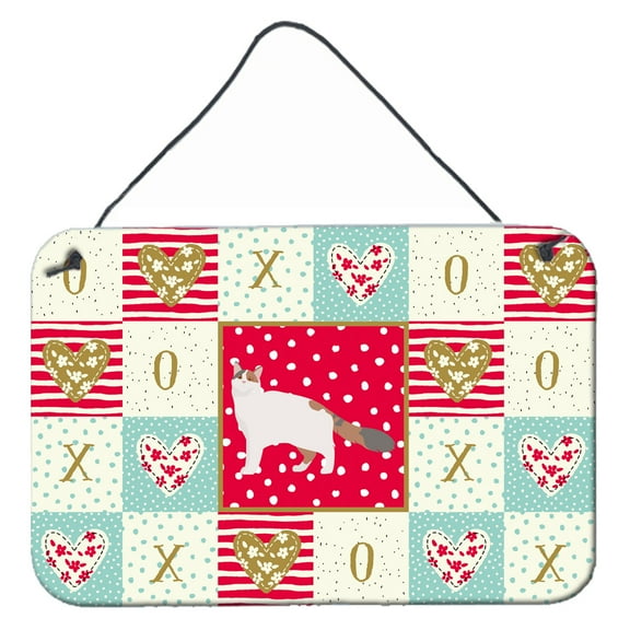 Carolines Treasures CK5728DS812 Turkish Van 2 Cat Love Wall or Door Hanging Prints 8x12 multicolor