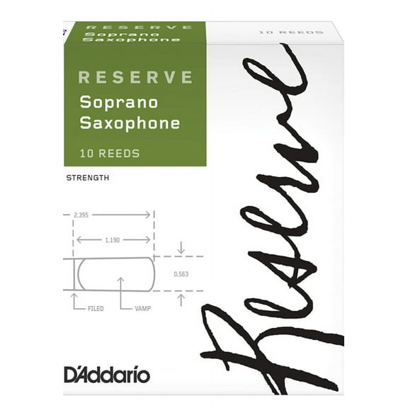 D'Addario Reserve Soprano Saxophone Reeds, Strength 4.5, 10-Pack