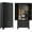 Black2, variant on Black Metal Wardrobe Cabinet for Bedroom, 71" Freestanding Closet System with Drawers and Shelves, Hanging Rod Clothing Organizer with Two Doors, Farmhouse Steel Wardrobe Bedroom Armoires