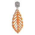 thumbnail image 1 of Delight Jewelry Acrylic Large Leaf Pearly Orange Lord Guide Me Charm Bead, 1 of 4