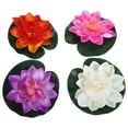 thumbnail image 1 of AURARMLET 4Ud Flores Artificiales De Loto Flotantes Con Para De Piscinas Y Estanques, 1 of 6