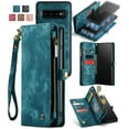 thumbnail image 2 of Wallet Case Compatible with Samsung Galaxy S10 2 in 1 Leather Zipper Detachable Magnetic Phone Case with 10 Card Slots Clutch Purse Cover Samsung Galaxy S10 Premium PU Blue, 2 of 12