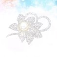 thumbnail image 3 of MasteelfCA 1 Pce Clips de Chaussures de Mariée Fleur Diamant Argentée Strass Perles Boucles de Fête pour Femmes Mariage, 3 of 7
