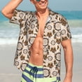 thumbnail image 5 of Lsque Retro Dreamcatcher pattern Hawaiian Shirt for Men, Unisex Summer Beach Casual Short Sleeve Button Down Shirts-Small, 5 of 9