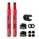 thumbnail image 2 of Válvula de bicicleta Sunnimix 50mm rojo tuerca 2pcs vástago de válvula sin cámara, 2 of 8