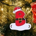 thumbnail image 3 of Fwttom 26 Noël 26 Lettres Ornements Rouges Ornements en Bois pour Sapin de Noël Pendentif Suspendu avec Lettres Ornements Alphabet Décorations de Sapin de Noël pour la Maison, 3 of 3