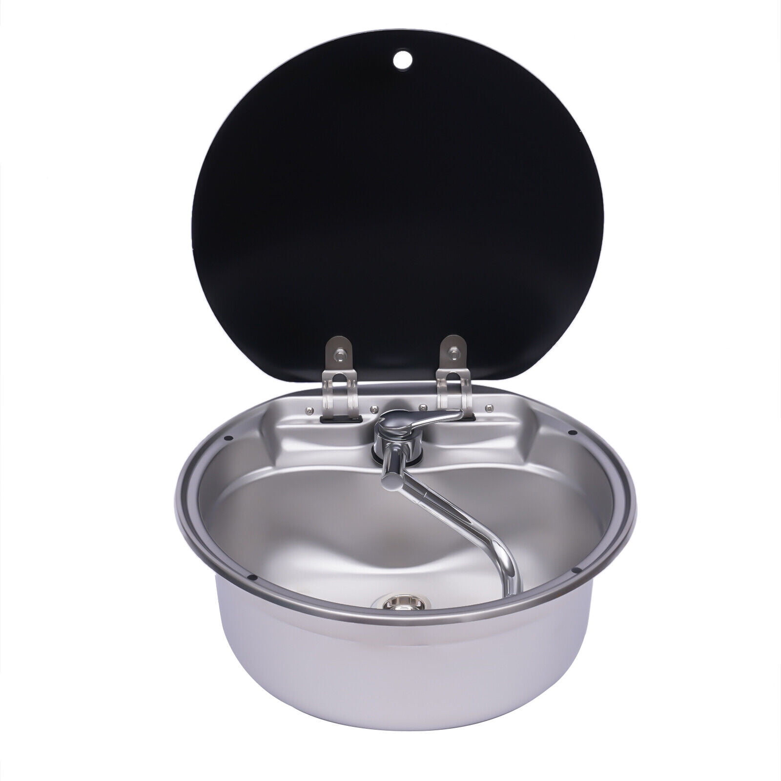 9 Inch RV Round Sink 5L Capacity Wash Basin 304 Stainless Steel RV Motor Home Sink Flush Mounted 9 Inch RV Round Sink 5L Capacity Wash Basin 304 Stainless Steel RV Motor Home Sink Flush Mounted