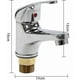 thumbnail image 2 of Basin Taps Bathroom Mixer Faucet Hot and Cold Mixer Tap Chrome Plated Solid Brass Lavatory Bathroom, 2 of 4