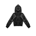 thumbnail image 3 of Alvivi Unisex Boys Girls Hip-hop Jazz Performance Costume Street Dancing Outfits Shiny Sequins Hooded Jacket  Pants Set 3-14, 3 of 7