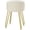 Creamy-white, variant on Velvet Round Footrest Ottoman, Makeup Vanity Stool Side Table, Velvet Dressing Table Seat, Pouf Couch Stool, Golden Steel Legs, Pink LG-30P