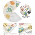 thumbnail image 2 of FMSHPON Easter Tree Skirt Colorful Eggs Bunny Xmas Christmas Tree Skirt Stand Mat for Holiday Party Decoration Indoor Outdoor 48 inches, 2 of 6