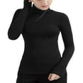 thumbnail image 1 of Women’s Warm Modal Base Tops Slim Fit Mock Turtleneck Long Sleeve Base Layer Shirts Thermal Shirts, 1 of 5