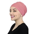 thumbnail image 1 of PETITE Bamboo 3 Seam Turban Hat Chemo Headwear for Small Heads 50+ UPF (Coral), 1 of 1