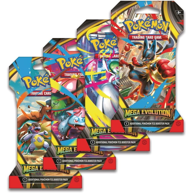 Lote Booster Pack Pokémon TCG Mega Evolution, 8 paquetes
