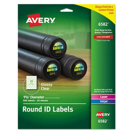 

Avery LABEL GLSY ID RND 500 CLR 06582 06582 USS-AVE6582