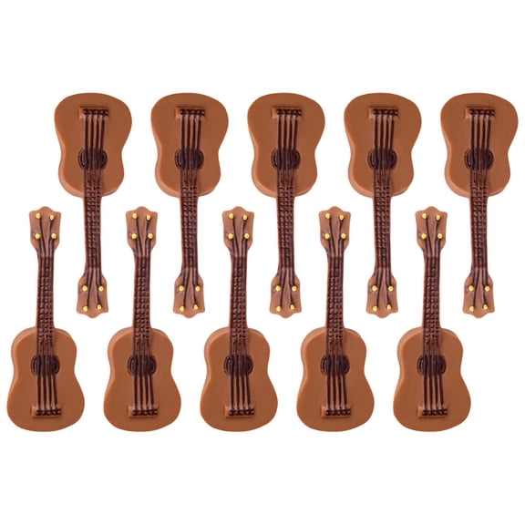 UPOUART 20pcs Miniature Guitar Instruments Brown Resin Home Decor for Photography Props and Collectibles