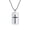 Silver no chain, variant on Unisex Stainless Steel Cross Rock Hip Hop Trend Outfit Lovely Exquisite Punk Style Necklace