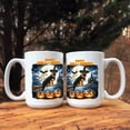thumbnail image 3 of Happy Halloween German Shepherd Witch Pumpkins Bats Mug Alsatian Dog Lover Gifts Coffee Tea Cup - 13012, 3 of 4