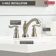 thumbnail image 6 of Delta Linden Two Handle Widespread Bathroom Faucet in Stainless 3594-SSMPU-DST, 6 of 7