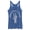 Royal Blue Heather, variant on Women's CHIN UP Halloween Creepin' Real Skeleton Racerback Tank Top Black Heather Large