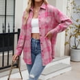 thumbnail image 2 of Towmus Flannel Shirt Women Button Down Long Sleeve Plaid Shirts Collared 2025 Casual Work Tops S-2XL, 2 of 9