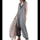 thumbnail image 2 of Mono con Botones y Capucha para Mujer, Sin Mangas, con Bolsillos Gris XXL, 2 of 6