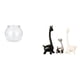 thumbnail image 1 of Jarrón Pequeño Transparente Para Pecera, Adorno De Mesa Para Oficina, Hogar, Plantas, Con Moderna Y Creativa Estatua De Jirafa De Cerámica, Decoración Central., 1 of 8