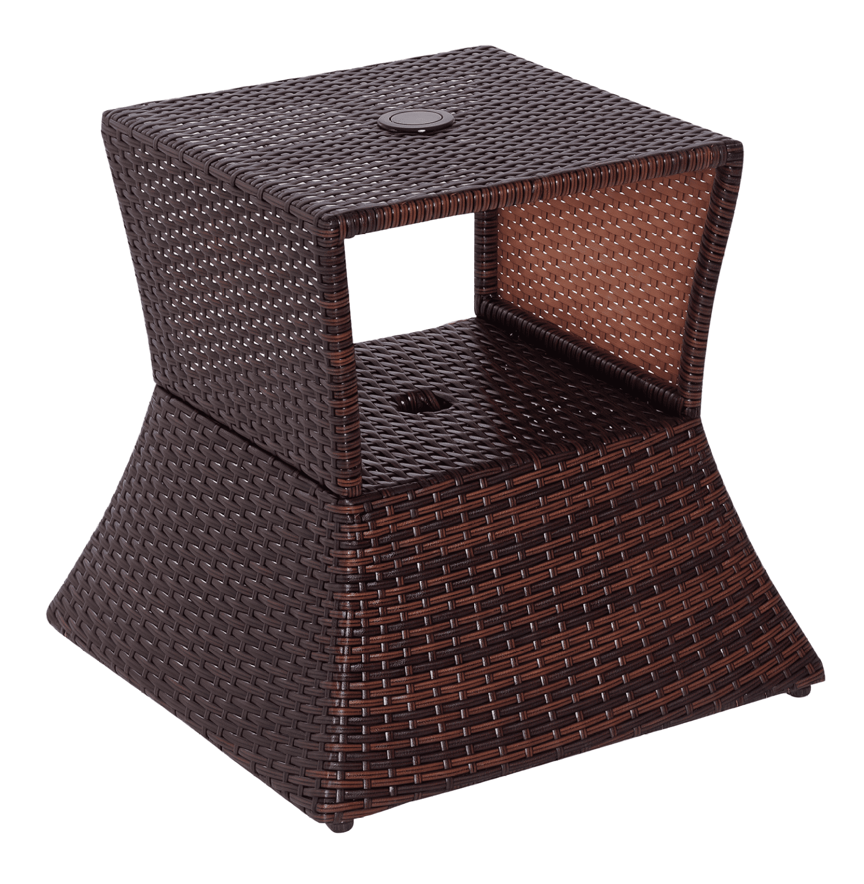 heatherstone wicker patio umbrella side table Sundale 22" Gray with 2 Weight Bags Construction Crafted of All Huntington Wicker Round 28" Outdoor