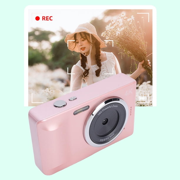 Cámara Digital 4K 64MP, Cámara De Zoom Digital Auto Focus 18x Con Flash, Cámaras De Viaje Compactas Con Pantalla De 2.8 Pulgadas Para Fotografía De Viaje