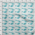 thumbnail image 3 of oneOone Cotton Jersey Turquoise Blue Fabric Geometric & Mandala Watercolor Sewing Fabric By The Yard Printed Diy Clothing Sewing Supplies 58 Inch Wide, 3 of 4