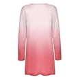 thumbnail image 5 of TKLPEHG Fall Fashion 2025 Women's Casual Lightweight with Pocketes Long Sleeve Open Front Cardigan Gradient Print Tops (Pink,XXL), 5 of 6