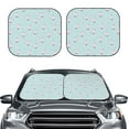 thumbnail image 2 of Xecao Milk Tea for Foldable Car Sun Shades (2-Pack) offer sun protection with an easy-fold design for convenient windshield shading., 2 of 7