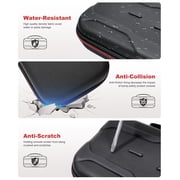 EUROA Nintendo Switch 2 Carrying Case compatible with Switch/Switch OLED, 4 in 1 Hard Shell Travel Case with 2 Screen Protector, 4xJoystick Caps & More