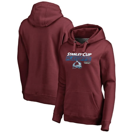 Colorado Avalanche Fanatics Branded Women's 2019 Stanley Cup Playoffs Bound Body Checking Pullover Hoodie -