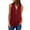 Wine, variant on Babysbule Womens Tops Women's Summer Shirts Zip Casual Tunic V-Neck Rollable Blouse Tops T-Shirt