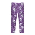 thumbnail image 4 of joogoo Girls' Leggings Retro Rose Skull Yoga Pants 5T, 4 of 8
