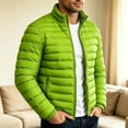 thumbnail image 4 of Abomasnow Men's Big and Tall Puffer Jackets Full Zip Long Sleeve High Neck Insulated Jackets Casual Lightweight Warm Winter Cold Weather Outdoor Jackets Coats with Pockets, 4 of 6
