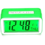 Mainstays Digital Alarm Clock, Green